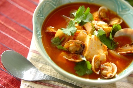 アサリと豆腐のチゲ