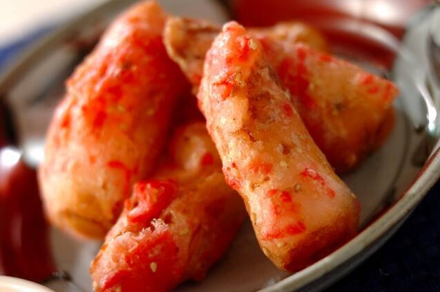 ちくわの紅ショウガ揚げ