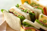 エンドウ豆入りふわふわ卵サンド