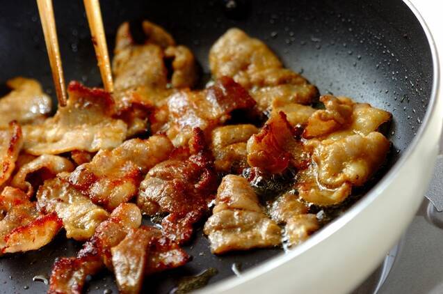 カレー風味豚肉のサラダ仕立ての作り方の手順2