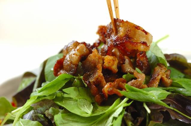 カレー風味豚肉のサラダ仕立ての作り方の手順3