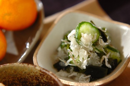 ジャコとキュウリのおろし和え