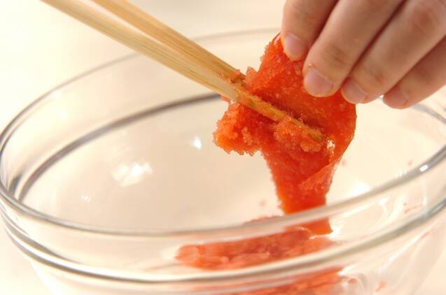 ズッキーニのタラコ和えの作り方の手順2