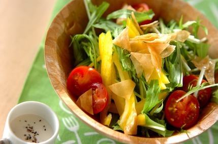 水菜のカリカリサラダ