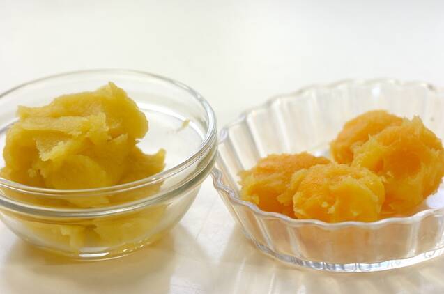 栗きんとんの白玉しるこの作り方の手順1