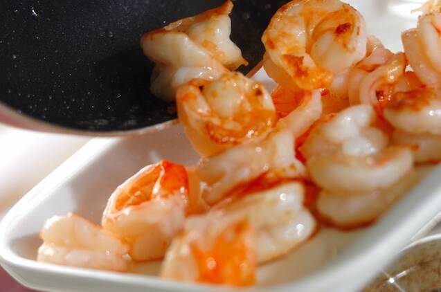 エビと豆腐のチリソースの作り方の手順4