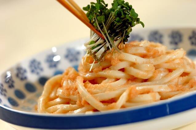 明太子マヨうどんの献立の作り方の手順4