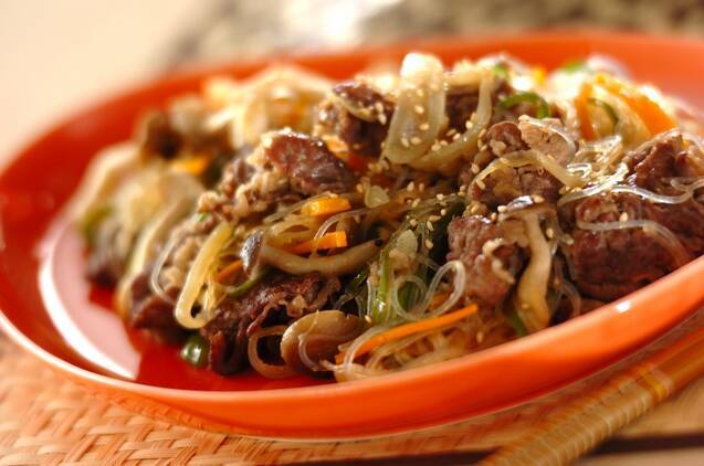 牛肉の甘辛炒め