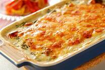 フライパンひとつで簡単！ほうれん草とシーセージのグラタン