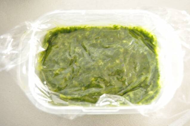 春菊のジェノベーゼ風ソースの作り方の手順3