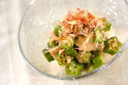 さっぱりつるっと！豆腐とオクラのだししょうゆ和え