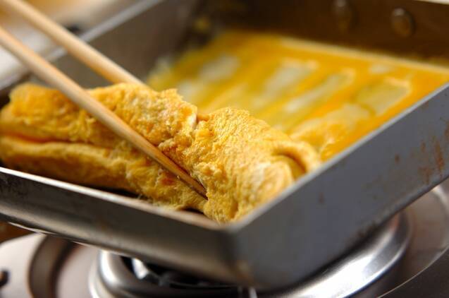 スタミナUP！ウナギ蒲焼き入り卵焼きの作り方の手順6