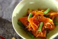 カボチャとジャコのネギ炒め煮