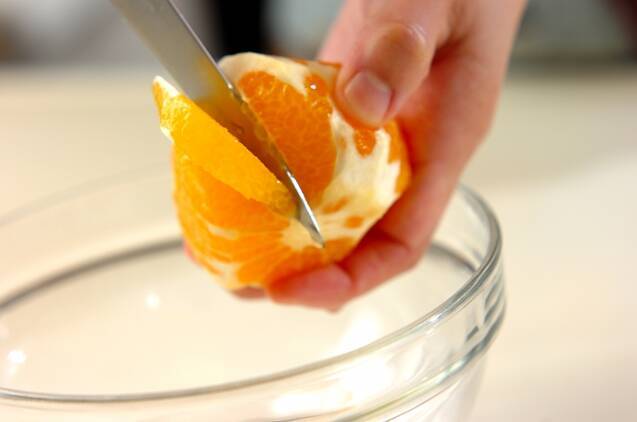 ハッサクみつ豆の作り方の手順1