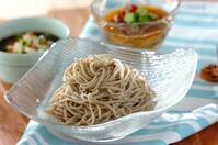 ゴマ油香るマグロのとろろそば(つけそば)の献立