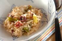 アスパラとタコのリゾット