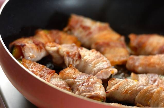 豚肉のカボチャ巻きの作り方の手順3