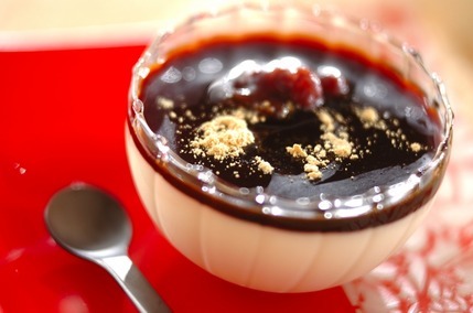 豆乳パンナコッタ～黒みつきな粉かけ～