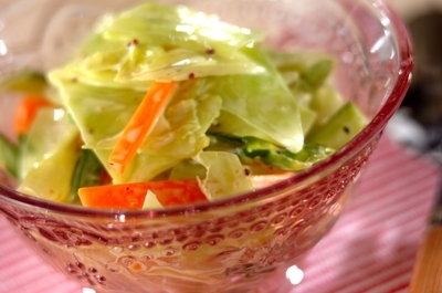 アスパラとキャベツのサラダ 副菜 のレシピ 作り方 E レシピ 料理のプロが作る簡単レシピ