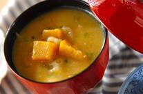 天かす入りカボチャのみそ汁