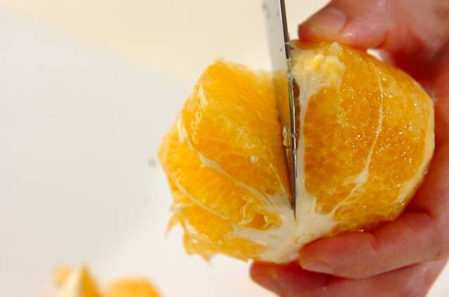 甘夏サラダの作り方の手順1