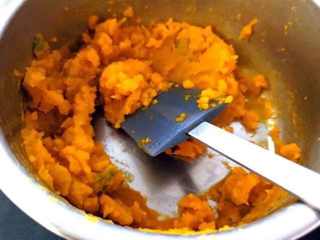 生ハムとカボチャのクリームニョッキの作り方の手順2
