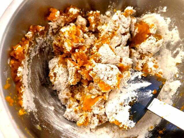 生ハムとカボチャのクリームニョッキの作り方の手順3