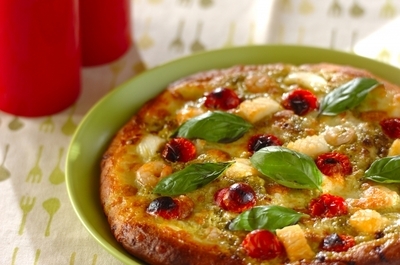 シーフードとバジルのピザのレシピ 作り方 E レシピ 料理のプロが作る簡単レシピ