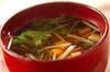 水菜と豆腐の和風スープの作り方の手順