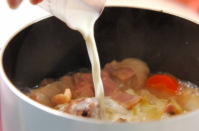 白菜のクリームシチューの作り方の手順4