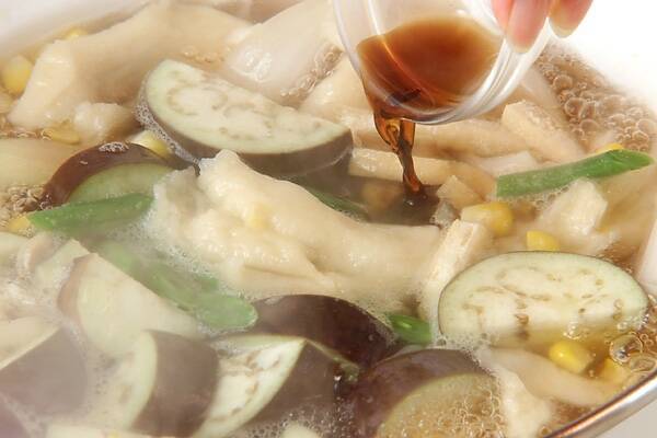 野菜のすいとん汁の作り方の手順12