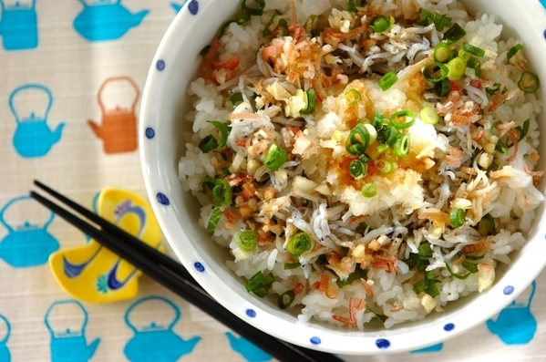 丼に盛り付けたしらすおろし丼