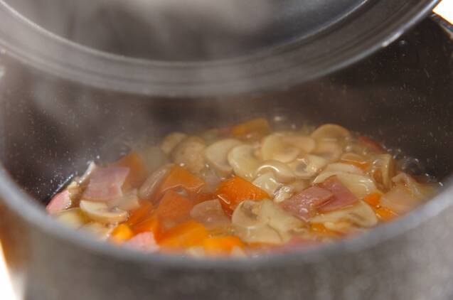 コーン缶で簡単！コーンスープ お手軽プレート by金丸 利恵さんの作り方の手順5