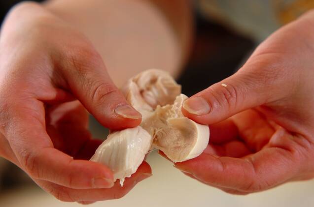 梅バンバンジー生春巻きの作り方の手順2