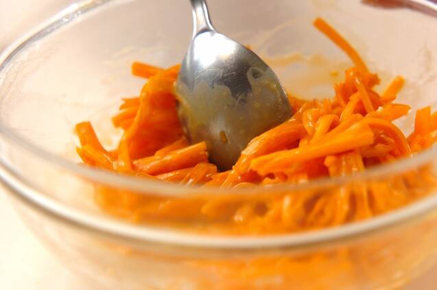 ニンジンのチヂミの作り方の手順3