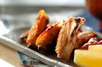 鶏手羽中のグリル塩焼き