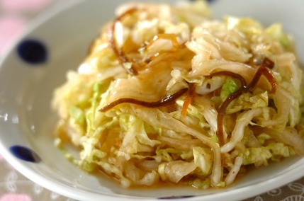 白菜の麺つゆ浅漬け