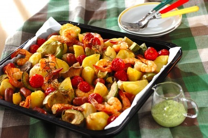 エビとアボカドのぎゅうぎゅう焼き