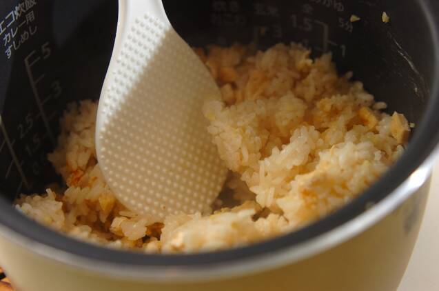 ショウガと油揚げの炊き込みご飯の作り方の手順4