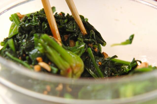 ホウレン草のピーナッツ和えの作り方の手順3