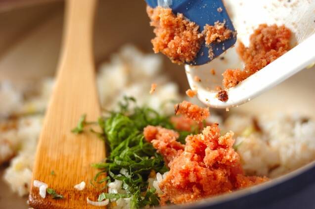 明太子チャーハンの作り方の手順5