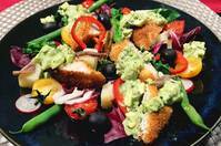 寒ブリとパクチータルタルの菜の花ニソワーズ