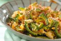 豆腐とゴーヤの卵炒め