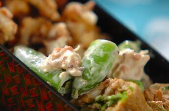 ささ身とスナップエンドウのサラダ