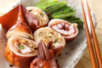 具だくさんのやわらかイカ飯