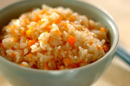 ニンジンの炊き込みご飯