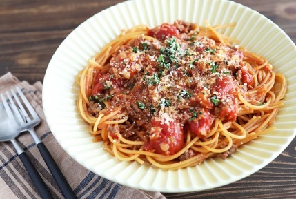 パスタ別茹で不要！ワンパンボロネーゼ by もあいかすみさん