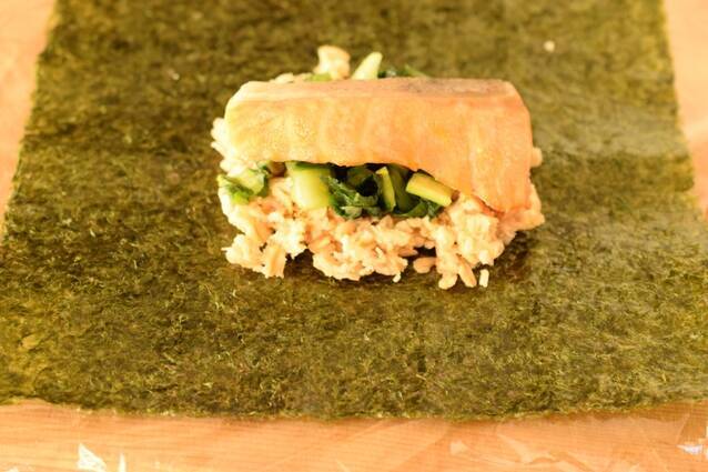 焼き鮭のオートミールおにぎらず ダイエットに◎の作り方の手順7