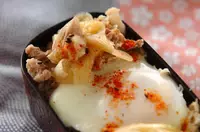 豚肉と白ネギの麺つゆ煮