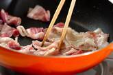 豚肉とキャベツのガーリックオイルスパゲティーの作り方2